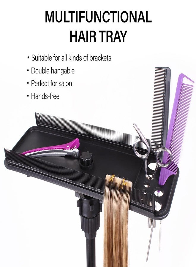 AliLeader Hair Extension Tool Tray with 2Pcs Hair Comb for Wig Stand Tripod Hair Extension Holder for Styling Hair Hanger for Washing,Coloring and Blow-Drying of Weft,Clip-In,Tape-In Extensions - Image 5